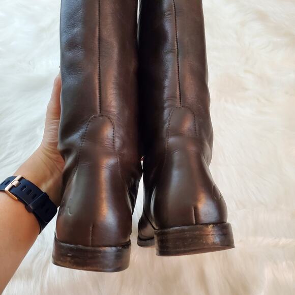 Coach Cheyenne Size 6 Chestnut Leather Riding Boot - Picture 5 of 15